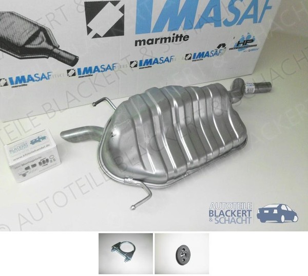 Imasaf ESD Auspuff Endtopf + Anbauteile für Fiat Punto 1.4 (188) 2003-2012-image