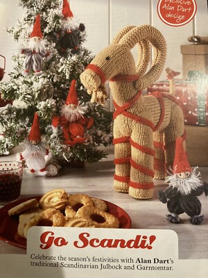 Alan Dart Go Scandi Julbock & Garntomtar Strickanleitung Simply Knitting DK