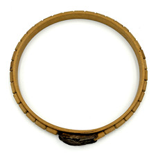 Embroidery Hoop Cupid Latch Lock Tension Wood Beaded Outer Ring 6" VTG HTF
