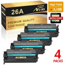 4PK CF226A Toner Cartridge For HP 26A Toner Laserjet Pro M402n M426fdw M402dw
