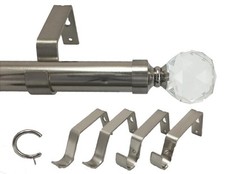 Palo tenda cristallo porta 3 m 4,5 m 7,5 m esterno lungo 28 mm cromato spazzolato bipieghevole 