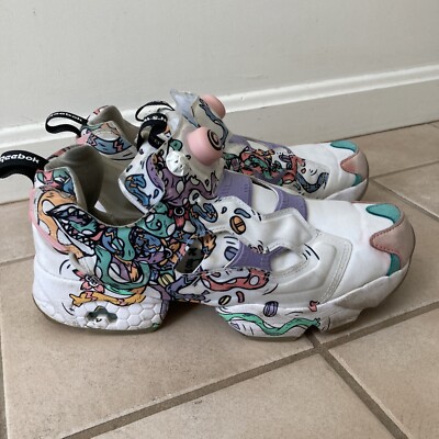 REEBOK INSTAPUMP FURY OG LIGHT PINK X DISTORTEDD FU7743 Men's 8.5 Sneakers Flaws