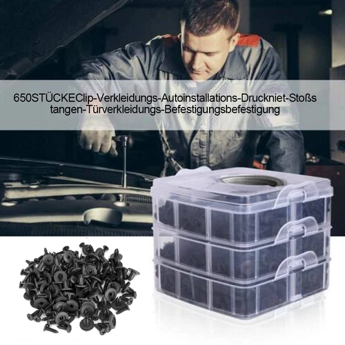 650Tlg Auto KFZ Spreiznieten Sortiment Autotür Innen Befestigung Clips Kit Set - Bild 5 von 12