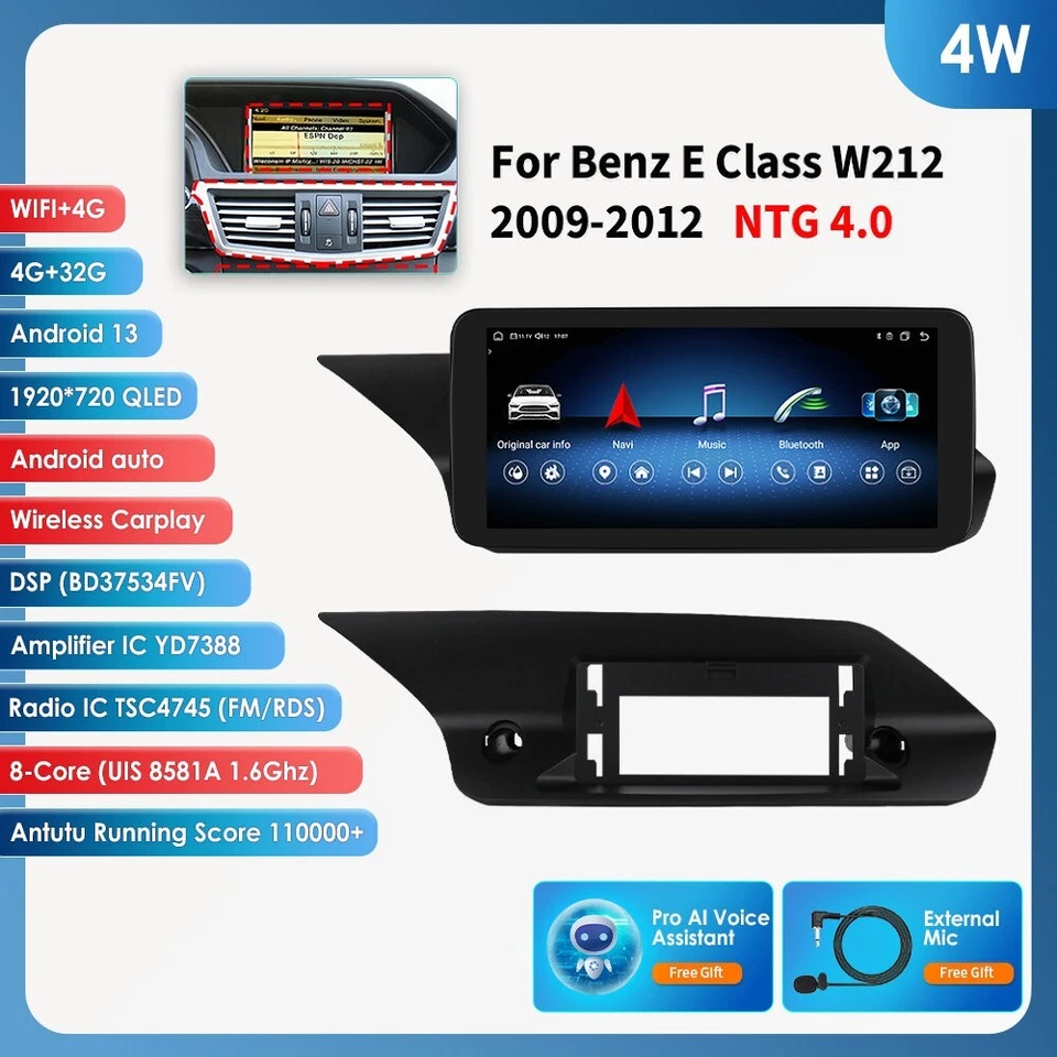 10.25''Android For Mercedes Benz E Class W212 2010-2012 Car GPS Radio Stereo DSP - Image 2 of 4