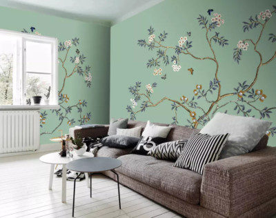 3D Flower Branch ZHUA20053 Wallpaper Wall Murals Removable Self-adhesive Ann