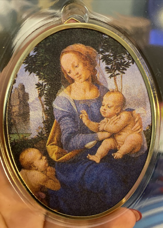 1986 Hallmark Lorenzo Di Cridi Art Masterpiece Ornament NIB Madonna And Child