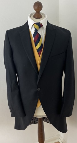 Ben Sherman Mens Black Tailcoat Wedding Races Royal Ascot Tails Event 42R