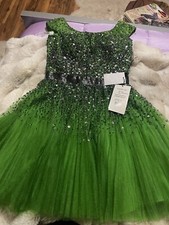 Sherri Hill Green Sequined Dress Size 6 