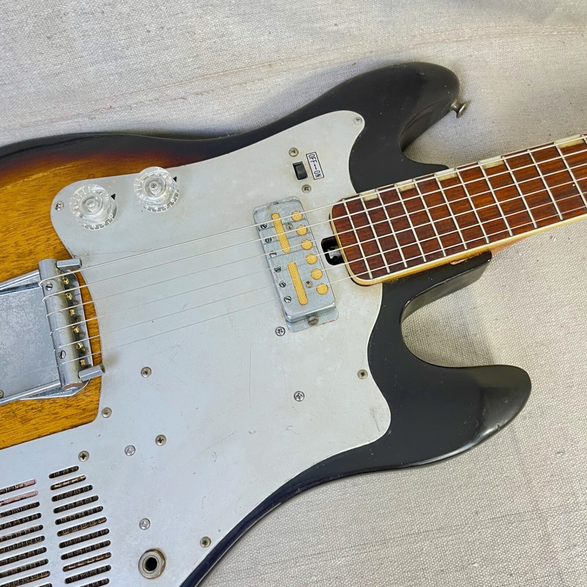 Teisco TRE-100 1965 Sunburst MIJ Built in Amp TRG-1 Gold Foil | eBay