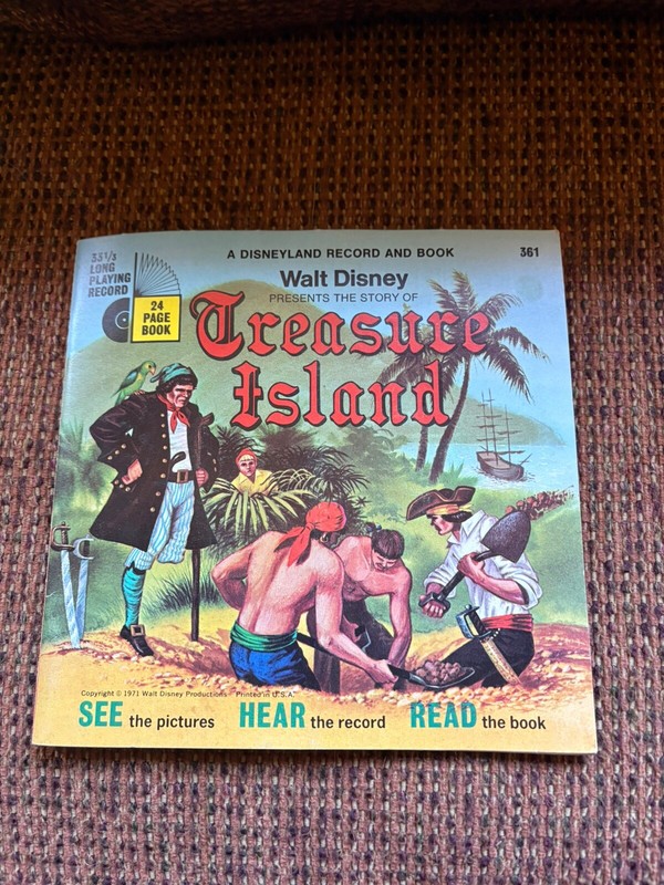 Walt Disney presents The Story of Treasure Island Read Along Record and book 361