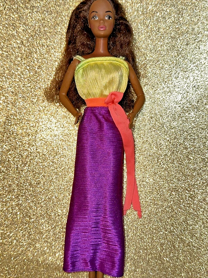 Superstar Barbie era original Fashion Strapless Halter Long Disco Dress Only ⭐️ - Image 3 of 4