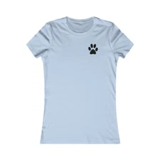 Black Paw Print Shirt,Multiple Colors,Women's Favorite Tee Shirt, Paw Over Heart