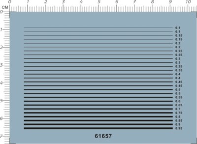 Different Width 0.01-0.95mm Straight line For Car Model Water Slide Decal Black