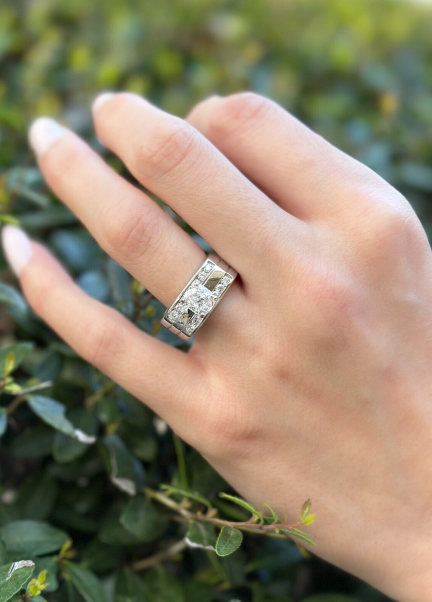 Hand K Diamond Ring 14k White Gold Ctw Diamond Engagement Ring EGL