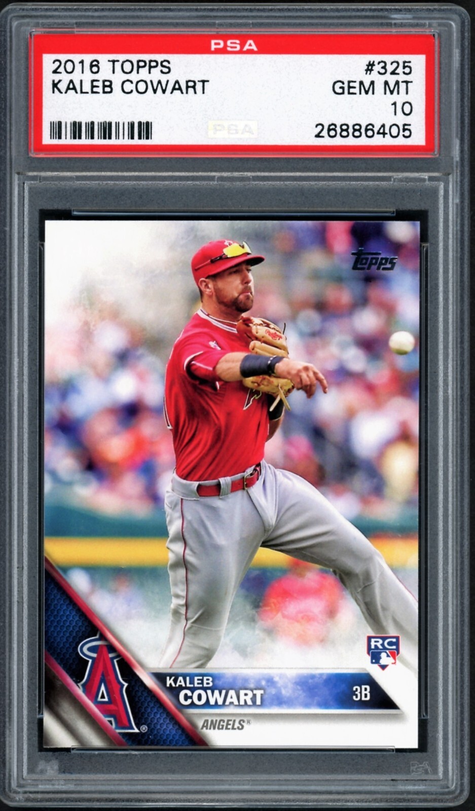 2016 Topps #325 Kaleb Cowart ROOKIE - Los Angeles Angels PSA 10 GEM MT     POP 1