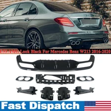 F1 REAR DIFFUSER LIP +EXHAUST TIPS For MERCEDES BENZ W213 E CLASS 2016-2020