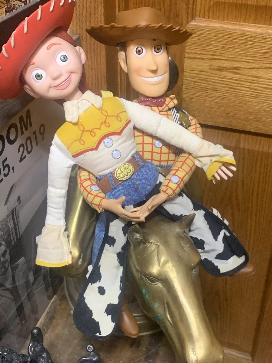 Original Pixar Toy Story Sheriff Woody Jessie Pull String Talking Figure As Is