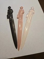 Vintage (3) Fuller Brush Company Advertising Letter Openers made in USA