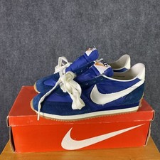 VINTAGE Nike Ollie Oceania Shoe 4 US Blue Suede 1980 80s Collectible Swoosh READ