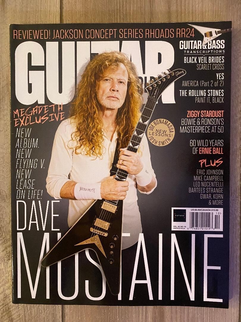GUITAR WORLD Magazine October 2022 DAVE MUSTAINE MEGEADETH Ziggy