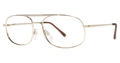 MODERN OPTICAL THOMAS MEN'S METAL EYEGLASSES 62-18-155 GOLD WITH SOFT CASE