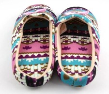 Canyon Sky Women's Aztec Pattern Soft  Comfy Slippers, size Large L 