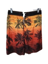 us apparel Mens Sz L Multi Color 100 Polyester Swim Trunks S75