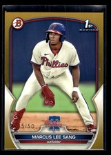 2023 Bowman #BP-126 Marcus Lee Sang 35/50 1st Rookie Prospects Gold