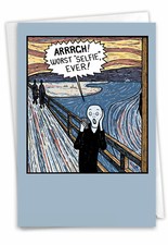 1 Funny Birthday Greeting Card - Bday Worst Selfie Ever - w/ Envelope, US-Made