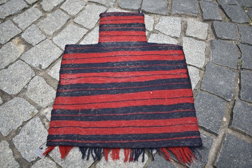 Vintage Tribal Rare Salt Bag 16'' x 20'' Turkoman Tribal Salt Bag Wool Rug - Picture 10 of 10