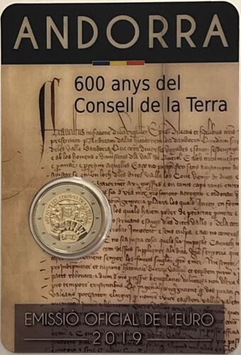 Andorra 2019 #2 2 Euro Sondermünze "600. Jahrestag des Consell de la Terra" i... - Bild 1 von 1