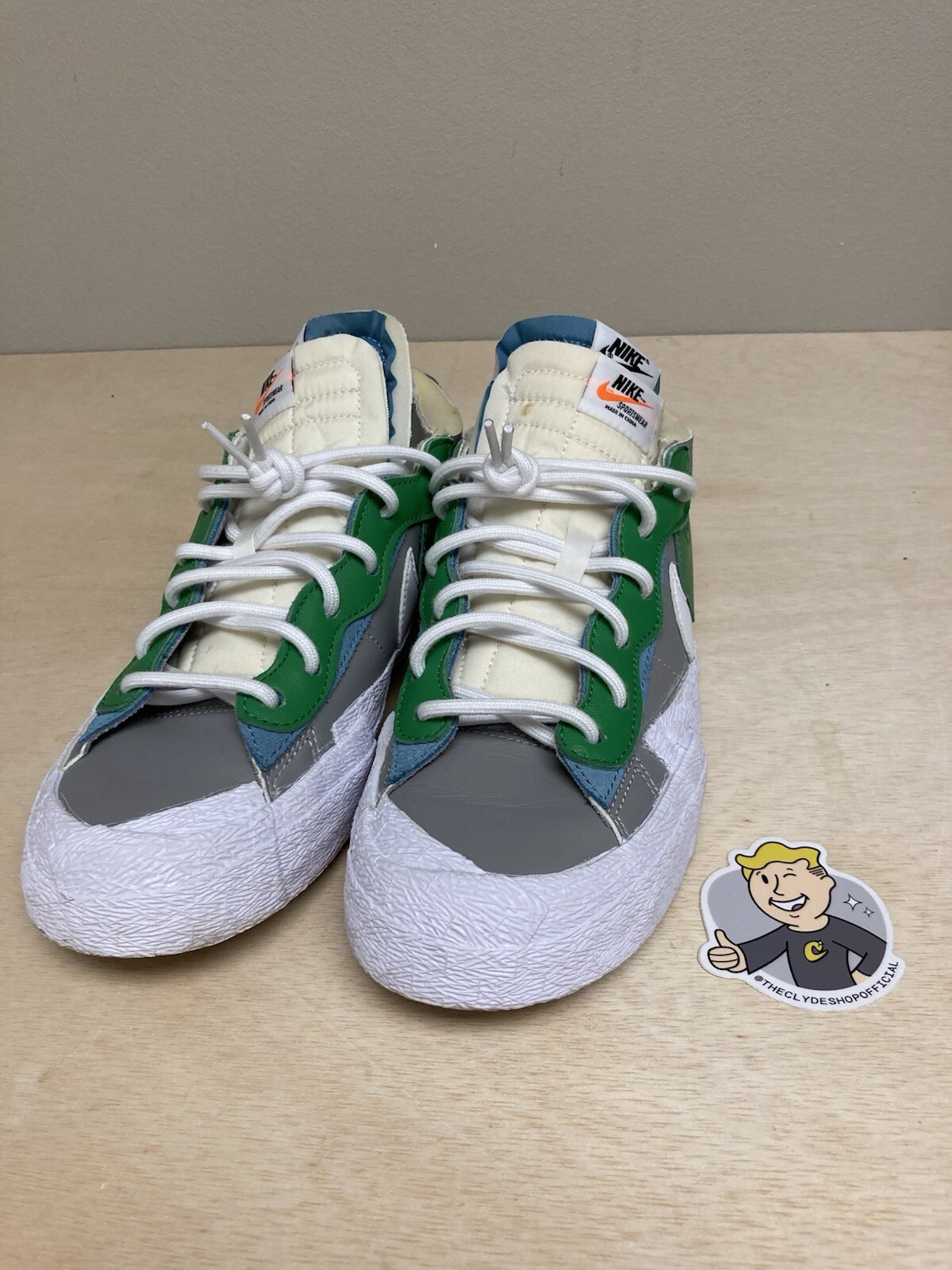 SACAI X NIKE Taglia 9 Nike sacai x blazer basso classico verde