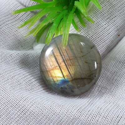 Natural Labradorite Golden Fire Oval Shape Cabochon Loose Gemstone 30 Crt Stone