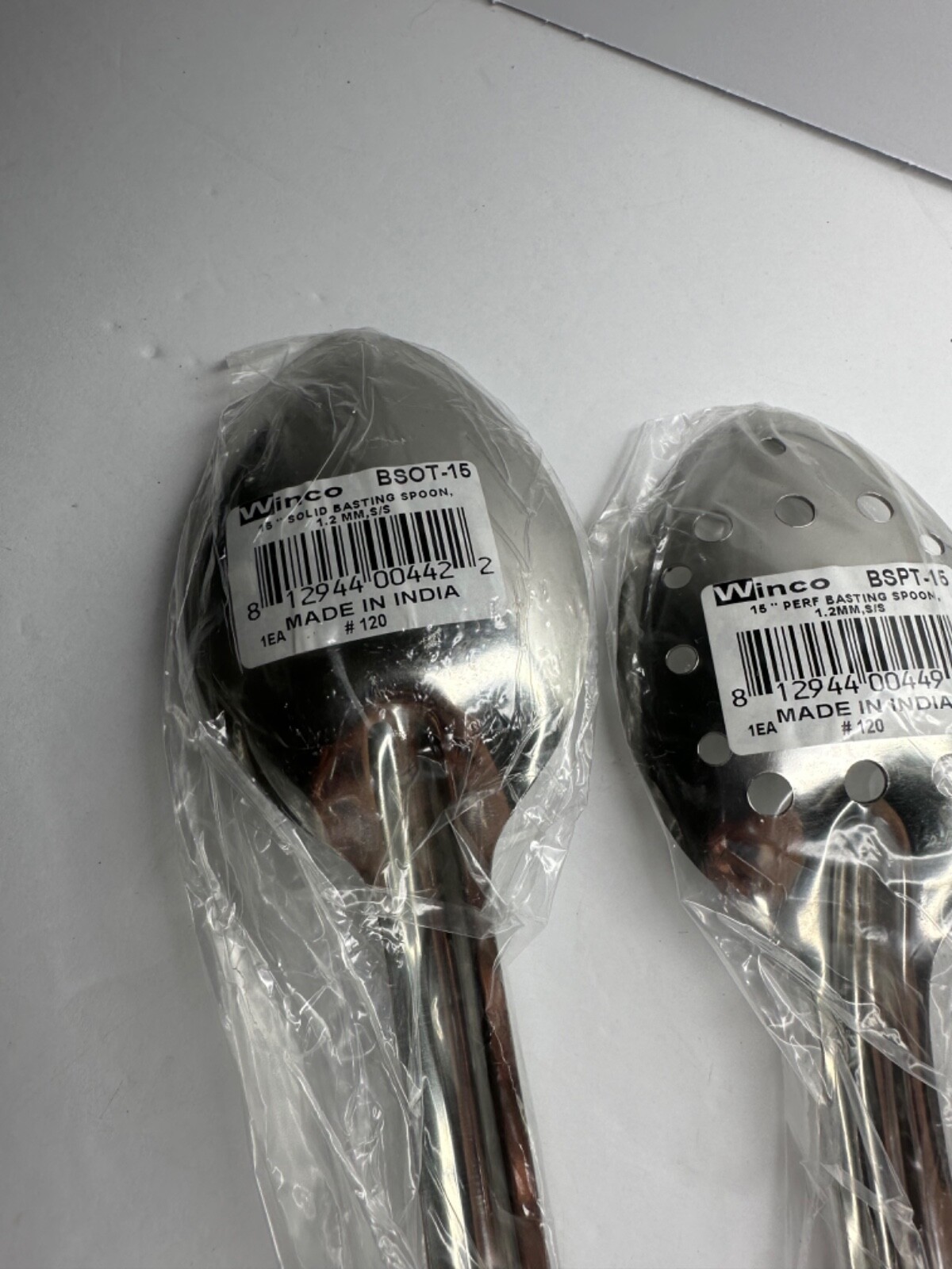 Winco Basting Spoons Slotted Solid BSOT11 BSOT15 Set 4 NEW eBay