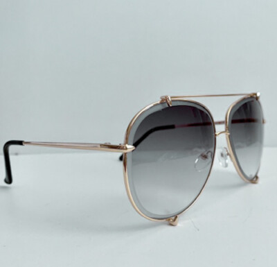 Bottega Veneta - Occhiali Da Sole Aviatore Geometrici - Grigio Oro - Occhiali Da Sole - Bottega - Foto 2