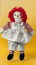 Raggedy Ann Doll 15"  I Luv U Heart Red & White Gingham Dress Classic