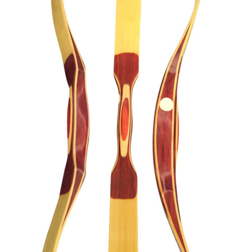 15-50lbs Traditional Recurve Bow Wooden Longbow Tartar Archery Hunting Target - Picture 4 of 12