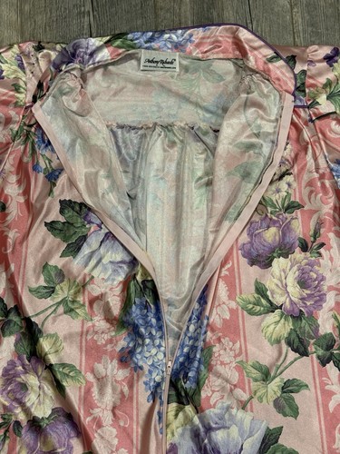 Vtg Anthony Richards MuMu House Dress Pink Floral Print Women Pockets Sz XL - Picture 3 of 7