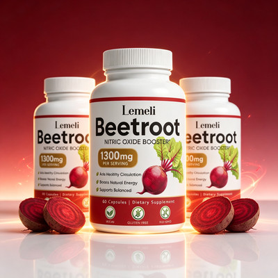 (3 PACK) Lemeli Beetroot -1300mg , Lemeli Beet Root Supplement 180 Capsules,US 