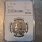 1960 Franklin Half Dollar NGC PF 68 Proof Silver Coin 8671195-023