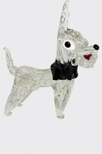 Murano 1970’s Scottish terrier dog hand blown glass statue figurine vintage