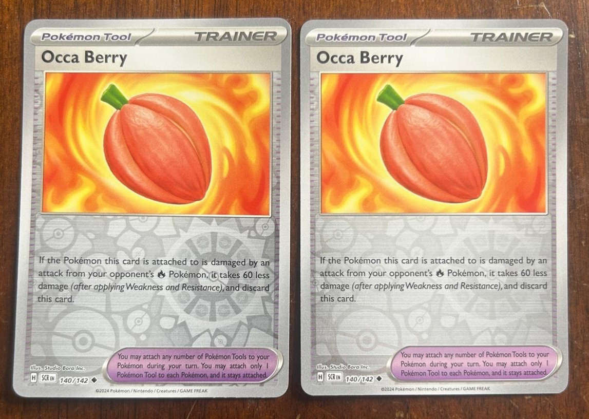 2x Occa Berry 140/142 Stellar Crown Reverse Holo Pokemon TCG Card NM (2)