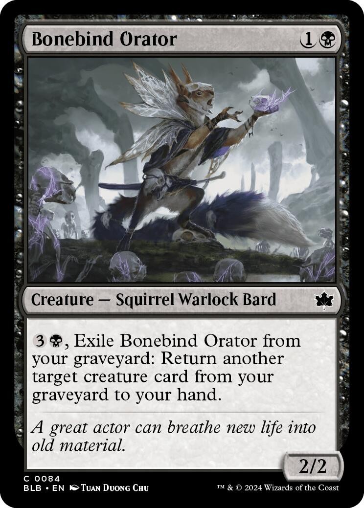 Bonebind Orator [BLB - 84] Common NM Bloomburrow