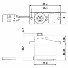 Savox SC0253MGP Standard Digital Servo 0.15sec / 83.3oz @ 6v