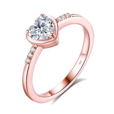 0.8ct Heart Cut Lab‑Created Diamond Test Pass VVS1/D/Excellent Ring