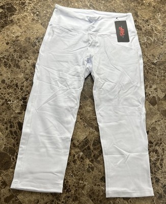 TGP capri women's athletic pants white yoga m medium gym Activewear