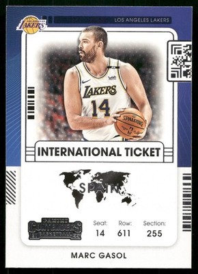 Marc Gasol - 2021-22 Panini Contenders Basketball - International Ticket #6