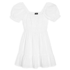 AQUA Girls' White Coral Dress - Little Kid Size XS