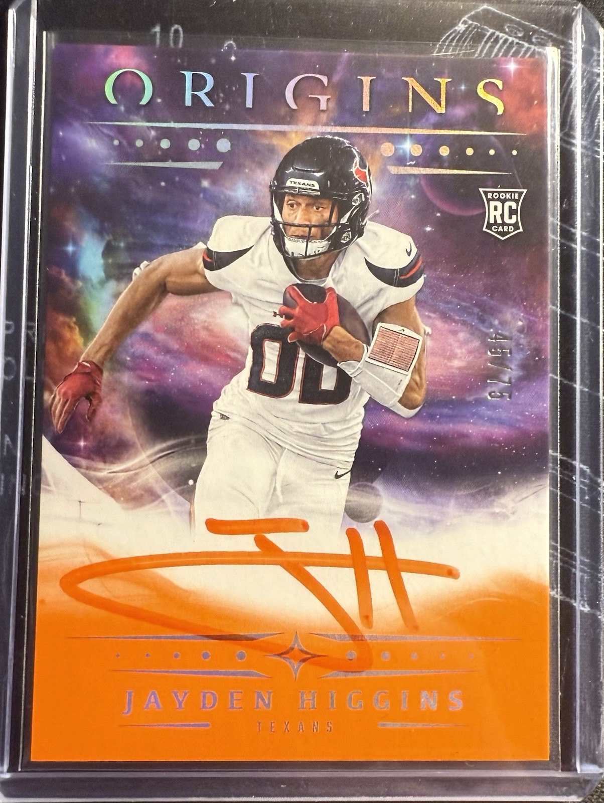 2025 Panini Origins Rookie Autographs Jayden Higgins #RA-JHI Orange /75 (AU, RC)