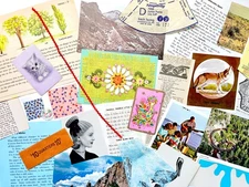 Vintage Junk Journal Kit Ephemera Supplies Collage Paper Lot Mystery Pack 50 pcs